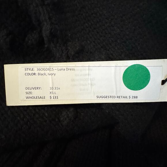 One Grey Day Turtleneck Luna Dress Black Knit Long Sleeve Women Small NWT - Picture 10 of 10